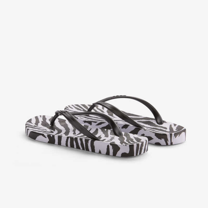 Žabky KAJA PRINTED čierne/biele/zebra