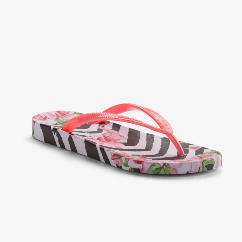 KAJA PRINTED flip-flop papucs rózsaszín/fehér/fekete/flamingo