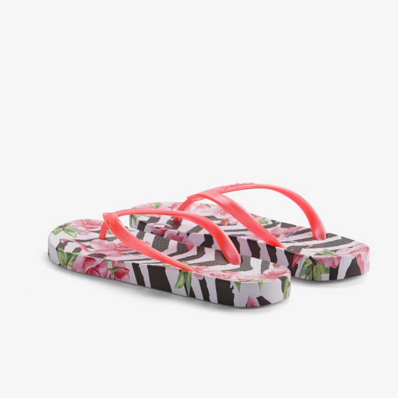 KAJA PRINTED flip-flop papucs rózsaszín/fehér/fekete/flamingo