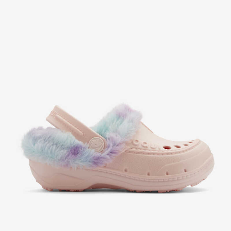 Gefütterte Clogs HUSKY rosa/regenbogen