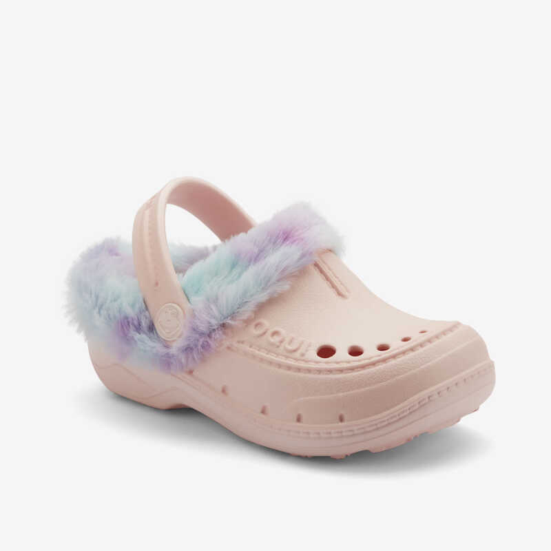 Gefütterte Clogs HUSKY rosa/regenbogen