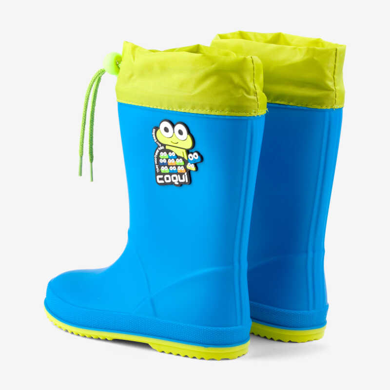 Regenstiefel RAINY COLLAR FROG blau/citrus