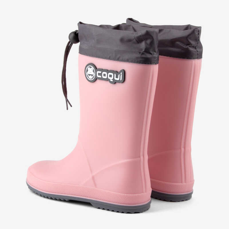 Regenstiefel RAINY COLLAR powder pink/dk.grey