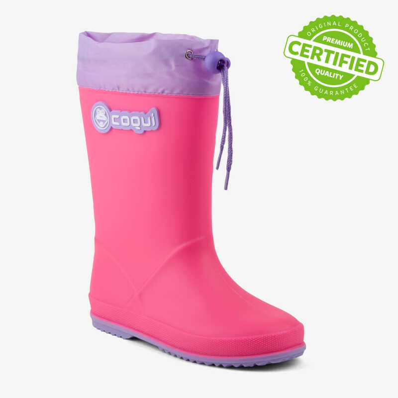 Gumáky RAINY COLLAR ružové/fialové