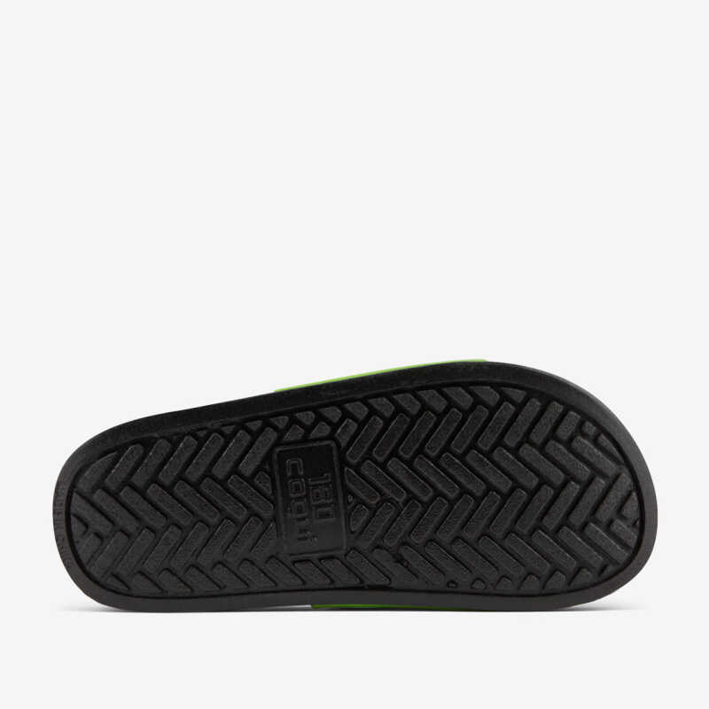 RUKI TT&amp;F papucs fekete/lime zöld 3D minta