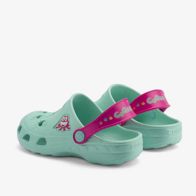 Clogs LITTLE FROG mint/fuchsia