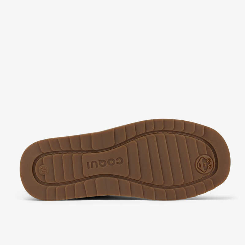 VÁLENKY Stredné hnedé s kožúšinou logo