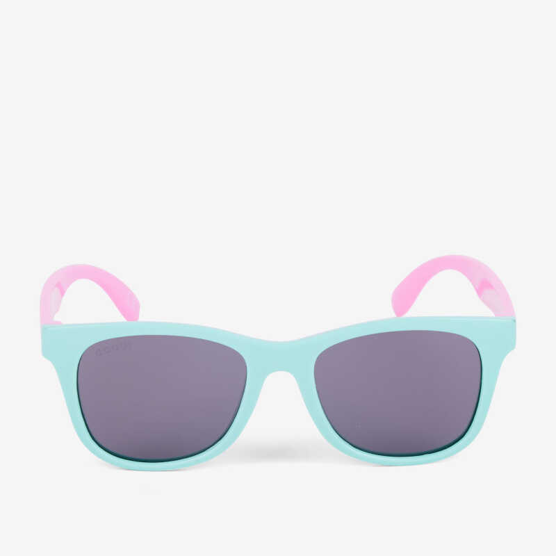 Slnečné okuliare K mintová, ružové rúčky, čierne sklá