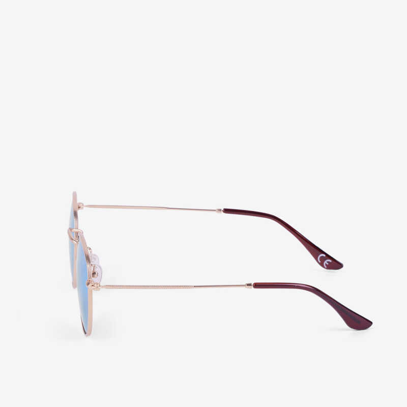 Slnečné okuliare UNISEX zlatá, modré sklá