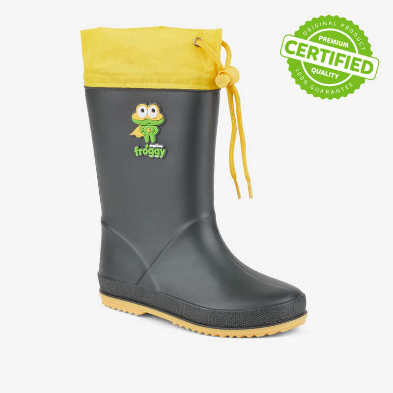 RAINY COLLAR FUR Antracit/Yellow hero