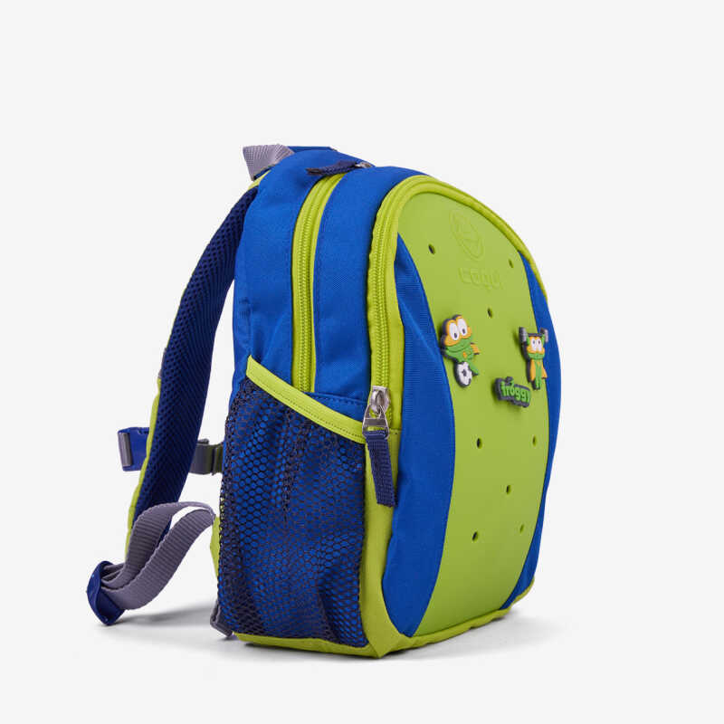 Dětský batoh RUCKSY zeleno-modrý s 3 amulety