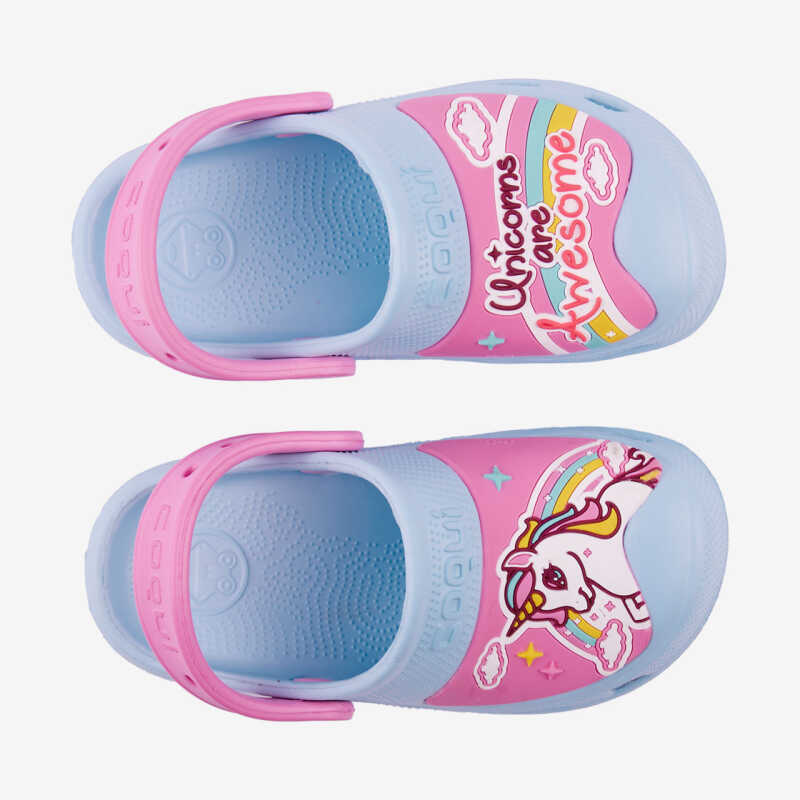Nazouváky MAXI světle modré s růžovou Unicorn