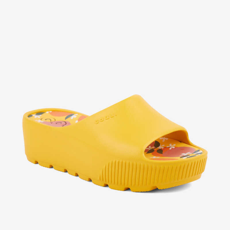 Šľapky na platforme PAM žlté mango