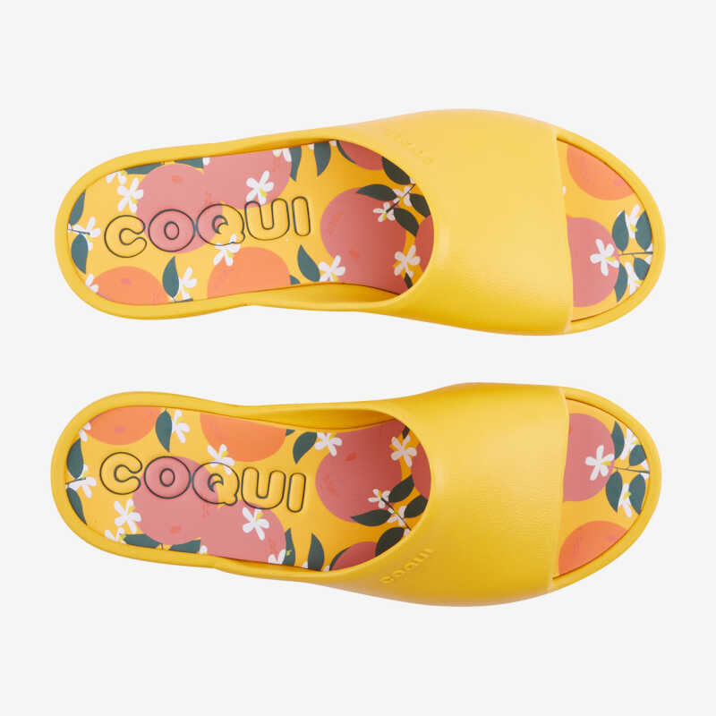 Šľapky na platforme PAM žlté mango