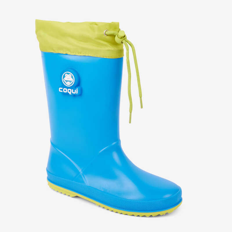 Holínky RAINY Frog modro-žluté