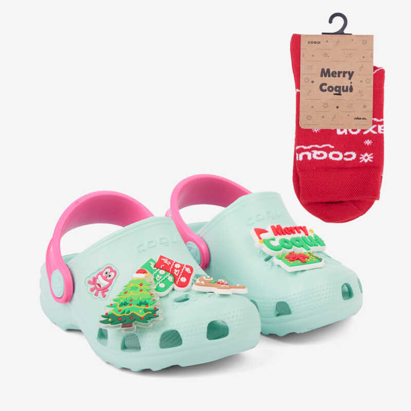 LITTLE FROG Lt. mint/Lt. fuchsia (20/21 - 27/28) + Red X-mas