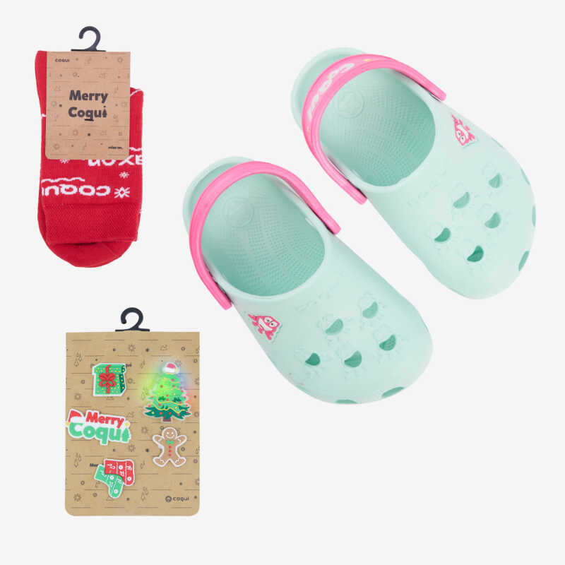 LITTLE FROG Lt. mint/Lt. fuchsia (20/21 - 27/28) + Red X-mas