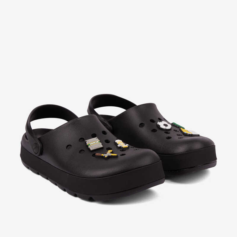 Clogsy NIKO SET čierne + amulety