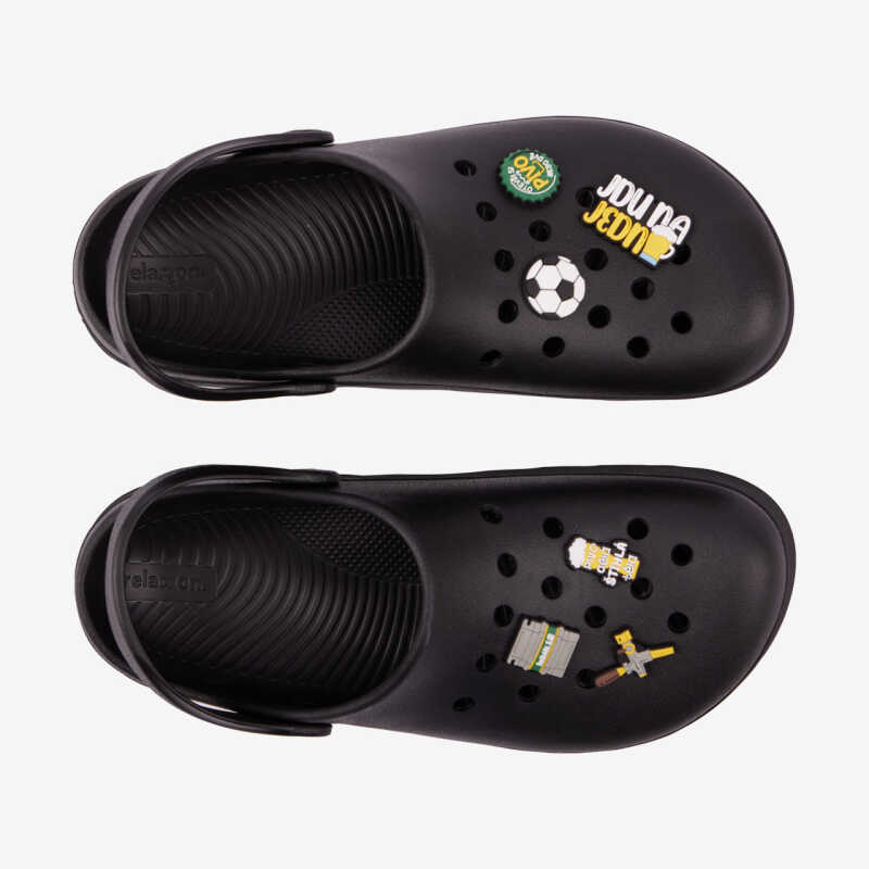 Clogsy NIKO SET čierne + amulety