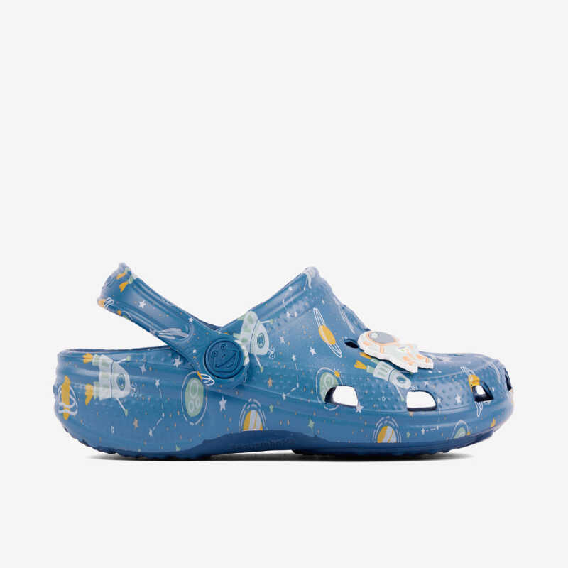 Nazouváky BIG FROG PRINTED modré Space s amuletem