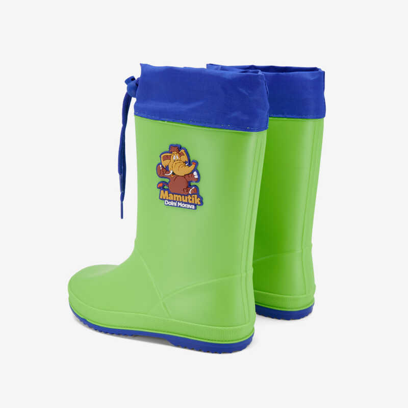 Holínky RAINY COLAR Mamutík by Coqui zelené/modré