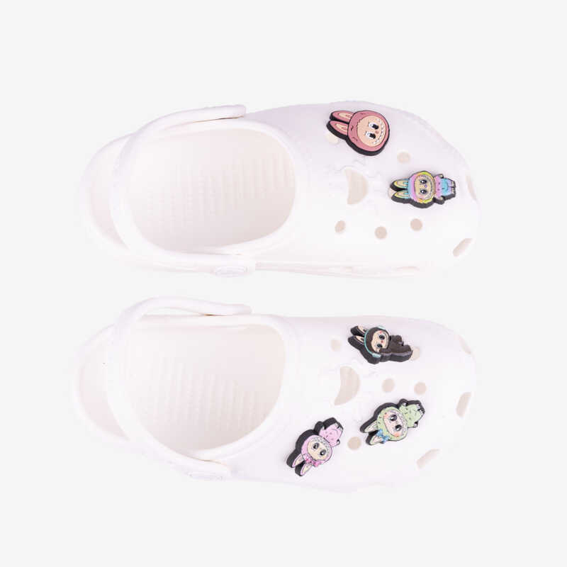 Labubuski chodaki - BIG FROG White Draw Me + set Labubuski gratis