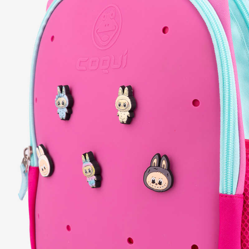 Labubuski plecaki - BAGSY Fuchsia/New Mint + set Labubuski gratis