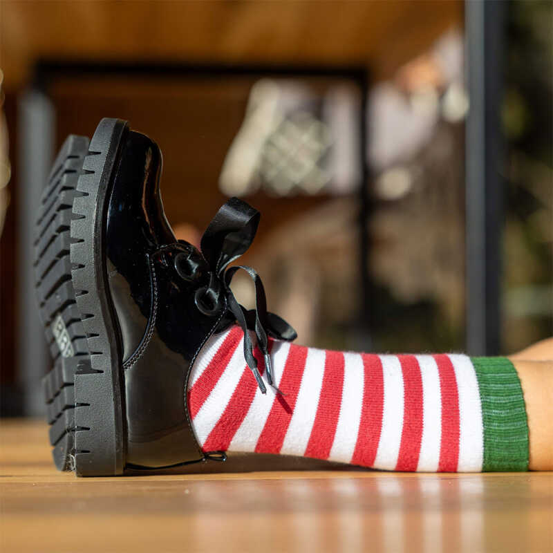 SOCKS Detské ponožky Froté Vianočný škriatok