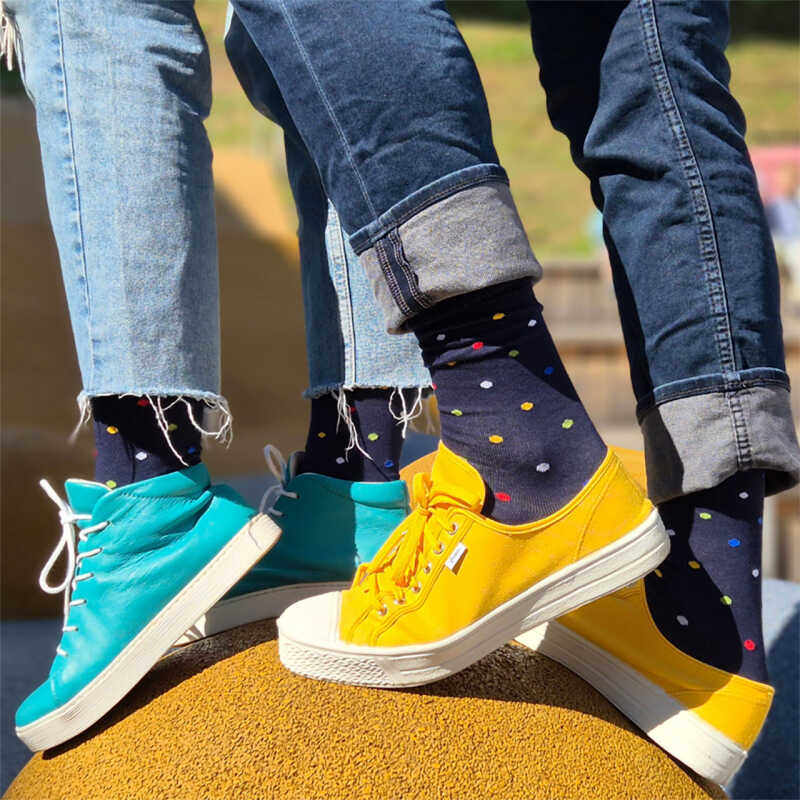 PONOŽKY Tečkáček barevný