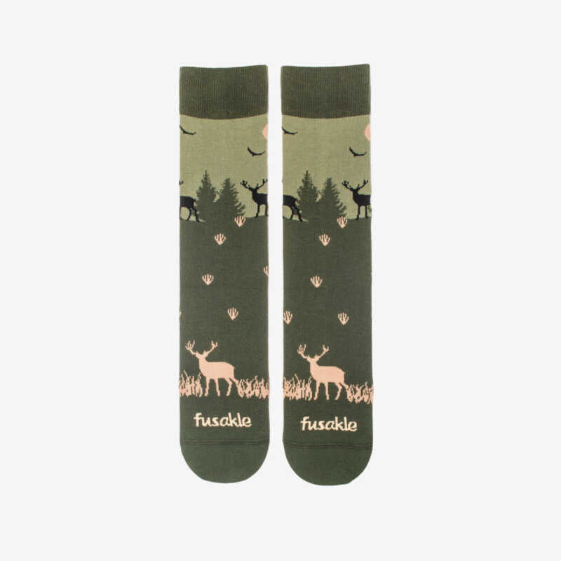 PONOŽKY Jelen v lese - zelené