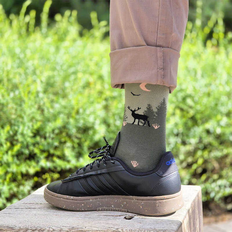 PONOŽKY Jelen v lese - zelené