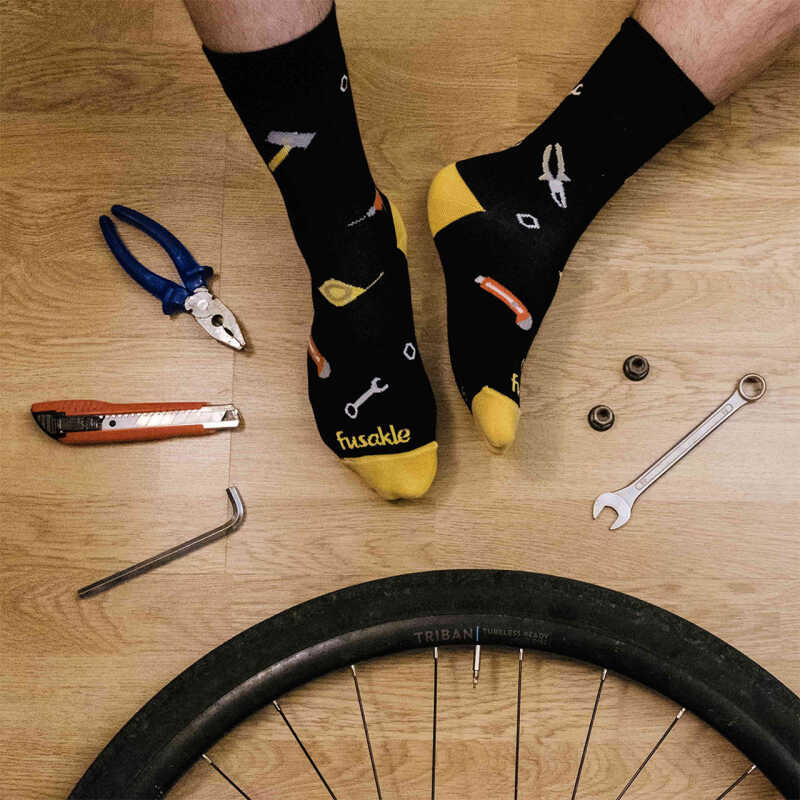 PONOŽKY Kutil modro-žluté