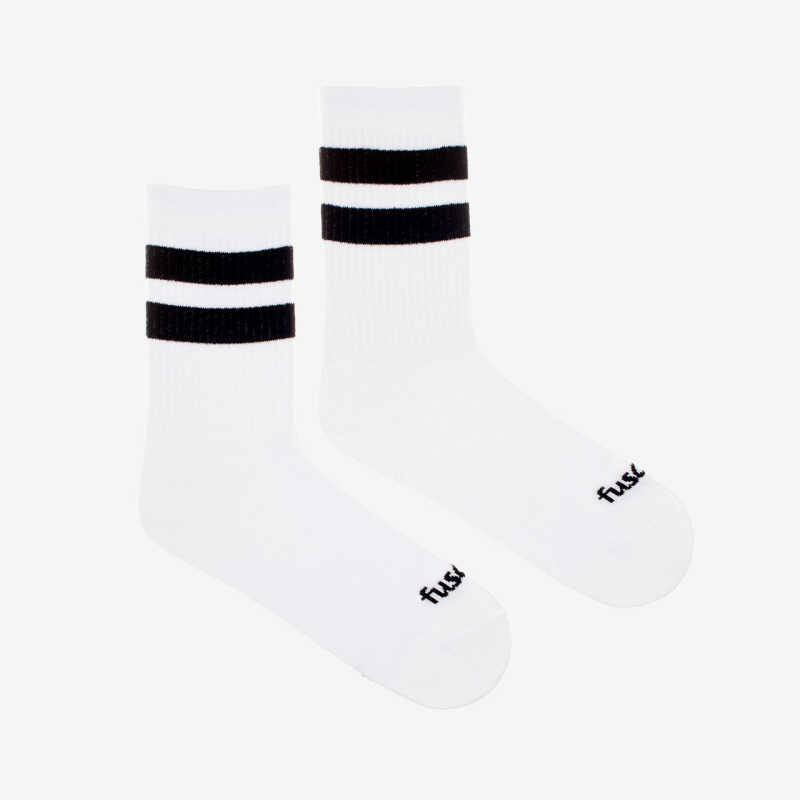 SOCKS Šport biely pásik