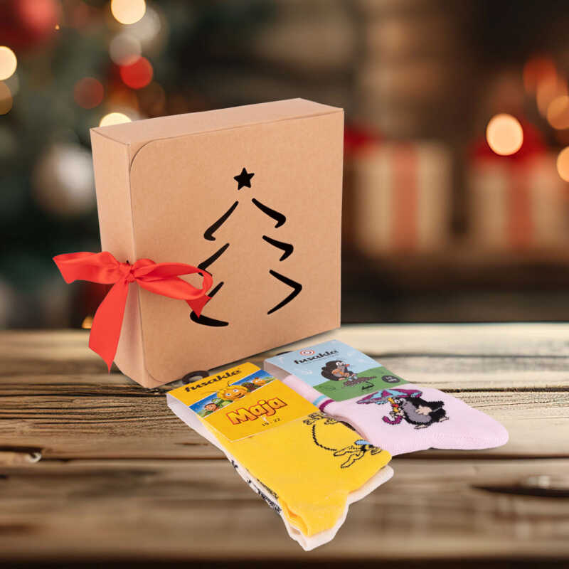 Vánoční balíček ponožek Detské Včielka Maja Let + Detské Krtek s deštníkem