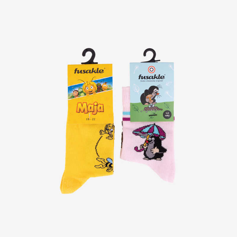 Vánoční balíček ponožek Detské Včielka Maja Let + Detské Krtek s deštníkem