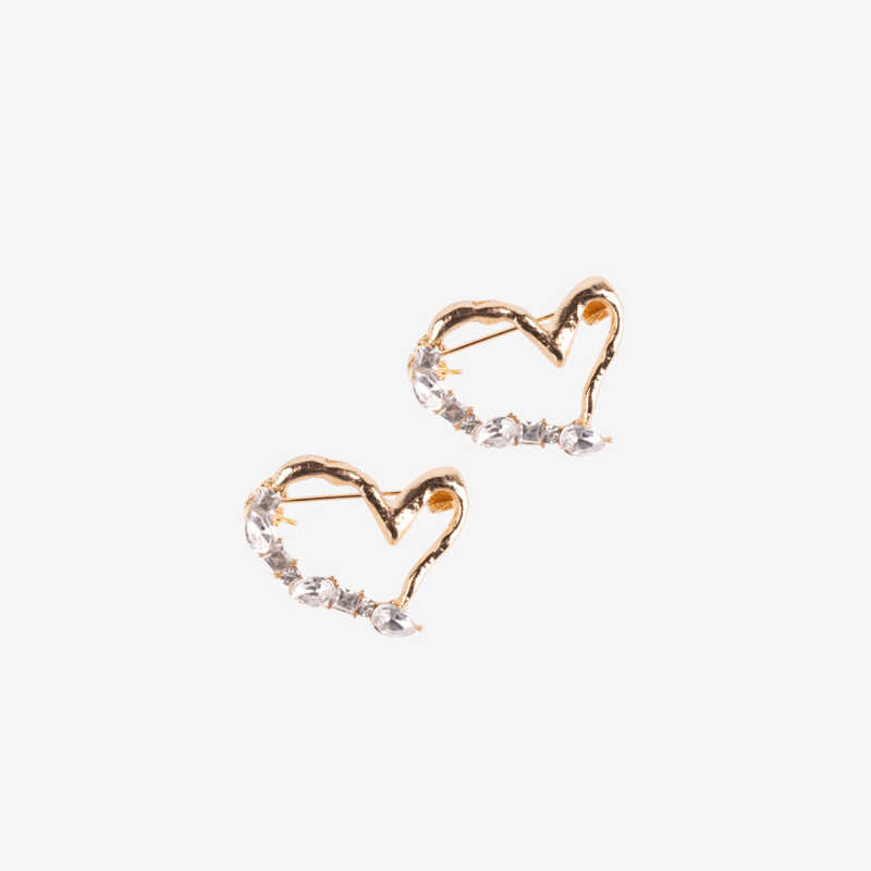 PIN Srdce Zlatá (2 ks)